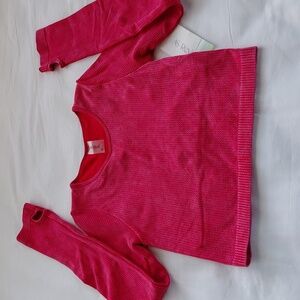 Vibrant Pink Ribbed Crop Top